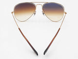 Ray-ban Aviator Large Gold-tone Sunglasses With Brown Gradient Lenses Fw0626rzdu