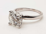 3.05 Carat Round Lab Grown Diamond 10k White Gold 4.1g Ring Size 7 Do1125rxzde