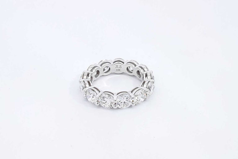 Approx. 6.5ctw Diamond Eternity Band 14k White Gold 4.96g Size 6.5 Eb1024cxxzsa