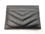 Ysl Saint Laurent Cassandre Black Leather Card Case Sd0726lrzdu