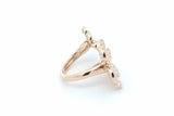 Van Cleef & Arpels 18k Rose Gold Frivole Between The Finger Ring Eb1026cxxzsa