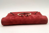 Valentino Garavani Red Suede Envelope Clutch Crossbody Eb0425lcrsa