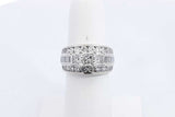 Approx. 1.6ctw Diamond Ring In 10k White Gold 6.8 Grams Size 5.25 Eb0125prxsa