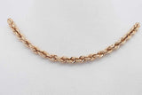 14k Yellow Gold Rope Chain Necklace 12.8 Grams 19 Inch Eb0326sxzsa
