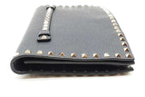 Valentino Garavani Rock Stud Dark Blue Leather Clutch Eb0526pxzde