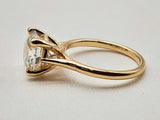 3.15 Ctw Lab Grown Diamond 14k Yellow Gold 4.1g Ring Size 7 Do1124lxzxde