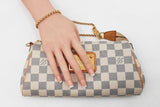 Louis Vuitton Eva Convertible Clutch In Damier Azur Coated Canvas Fw1125wordu