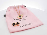 Kate Spade "Spot The Spade" Necklace & "Everday" Earring Ensemble Fw0226ozdu