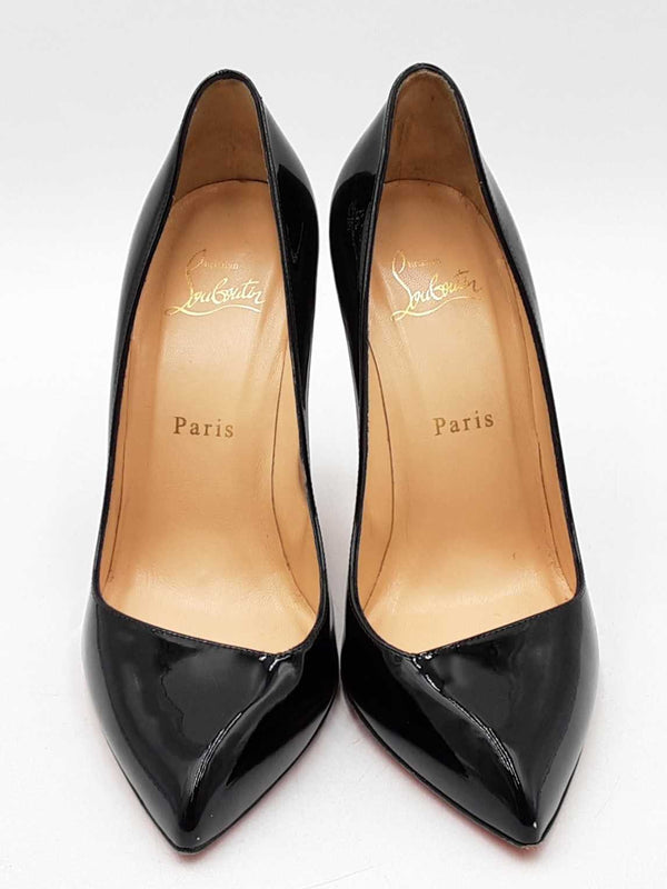 Christian Louboutin Black Patent Leather Heels Size 37 Eb1125lxzdu