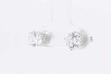 2.0cttw Lab Grown Diamond Stud Screwback Earrings 14k White Gold 1.1g Eb326wcrsa