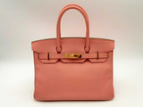 Hermès Epsom Birkin 30 Flamingo Handbag Sd0325lzrxzsa