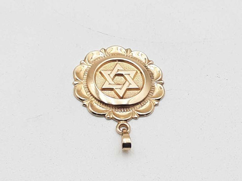 14k Yellow Gold 2.9 Grams Star Of David Pendant Aa0525lprsa