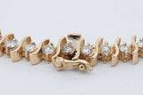 3.04cttw Diamond S Link Tennis Bracelet 14k Yellow Gold 14.5g 7 Inch Eb0526cxzsa