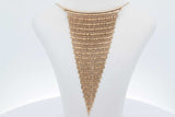 14k Yellow Gold Tapered Fringe Chain Bib Necklace 8.9 Grams 18-20 In Eb0726rxzsa