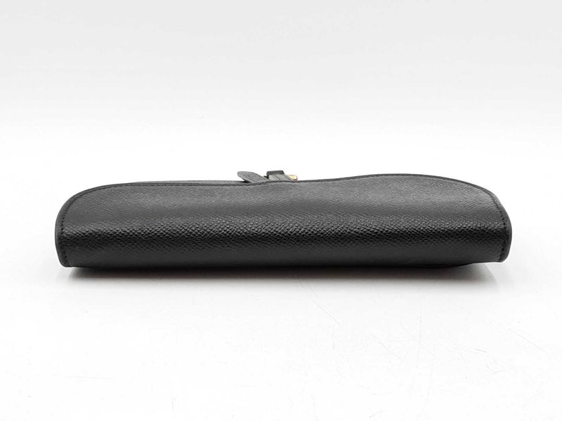 Christian Dior Saddle Wallet With Chain In Black Leather Fw1025pzxdu