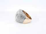 3.28 Cttw Diamond &14k Yellow Gold Pavé Dome Ring 12 Grams Size 9.5 Fw0925icrdu