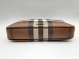 Burberry Rambler Dark Birch Brown Check Coated Canvas Shoulder Bag Do0724prxde