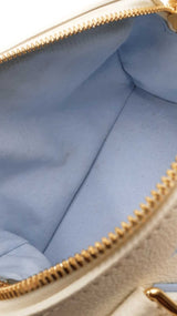 Louis Vuitton Speedy 20 In Latte & Candy Blue Giant Monogram Empreinte Leather