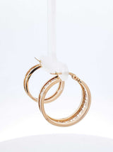 18k Yellow Gold Greek Key Hoop Earrings 5.4 Grams Fw0826perdu