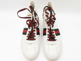 Gucci Leather Web High White High-top Sneakers Size 11 Sd0926ezdu