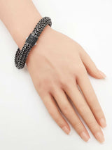 John Hardy Icon Chain Bracelet In Sterling Silver & Black Sapphire 89.8 Grams 9.25 Inch Fw0626wxzdu