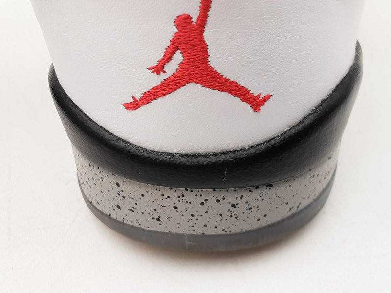 Nike Air Jordan 5 Retro "White Cement" Leather Sneakers Size 8.5 Fw0225lxzdu