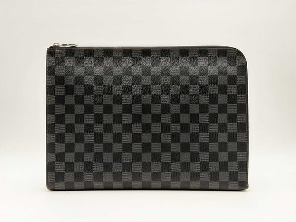 Louis Vuitton Pochette Jour Gm Damier Graphite Coated Canvas Bag Fw1124oxzsa