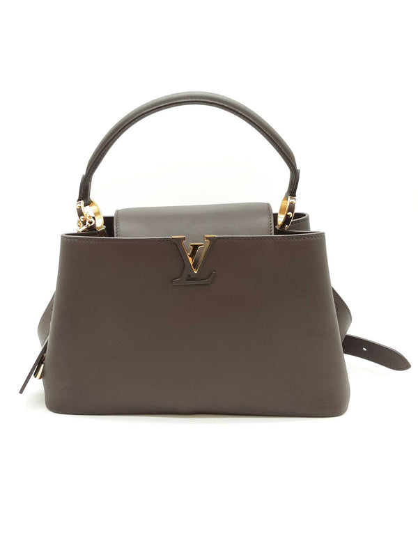 Louis Vuitton Capucines Mm Souple Chocolate Brown Calfskin Handbag Sd0725wzxzde