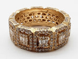 3.90 Cttw Natural Diamonds 14k Yg 12.3g Eternity Ring Size 12.75 Do0726lwxzde