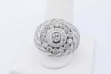1.3cttw Diamond Ring In 18k White Gold 25.4 Grams Size 9.75 Eb0926oxxzde
