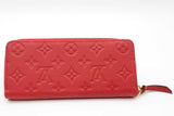 Louis Vuitton Monogram Empreinte Zippy Red Leather Wallet Eb0626orxde