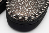 Christian Louboutin Pik Boat Spikes Textured Metallic Sneakers Sz 40 Eb0926lxzsa