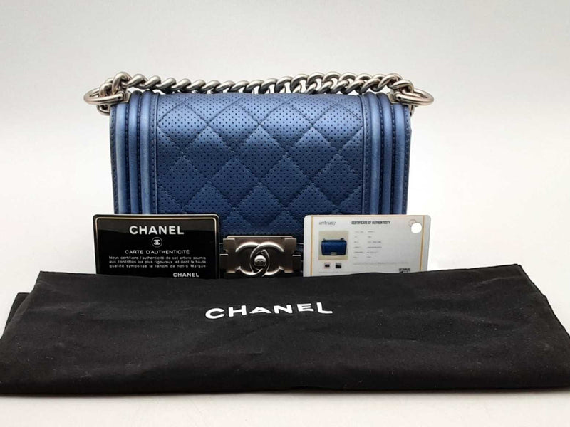 Chanel Small Boy Bag Blue Shoulder Bag Aa0425lwzxsa