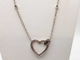 1.30 Ctw Lab Grown Diamonds 0.925 Silver 7.7g Heart Pendant Chain 19 In Do0325lprde