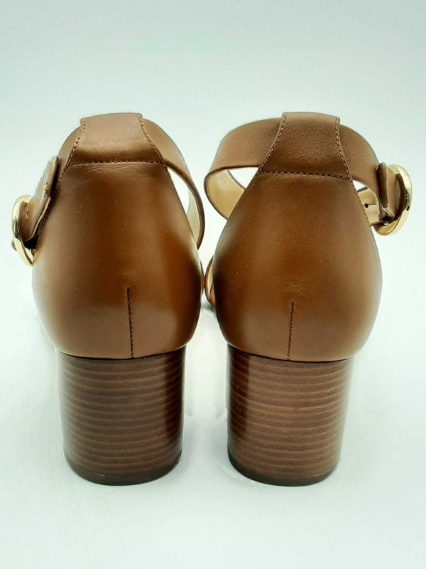 Michael Kors Lena Leather Sandals Size 9.5 M Eb0524lxsa