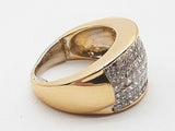 Natural Diamonds 18k Yellow Gold 14k White Gold 11.7g Ring Size 7.75 Do0726srxde