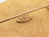 Chanel Cc Logo Gold-tone Hammered Finish Brooch Fw1025lrzdu