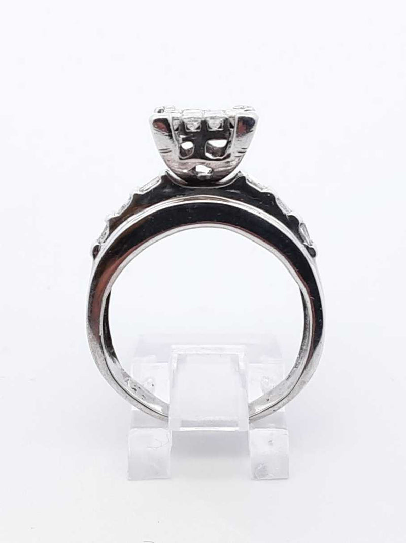 2.08 Cttw Mixed-cut Diamond & 10k White Gold Ring 8.6 Gram Size 7.75 Fw0625prxdu