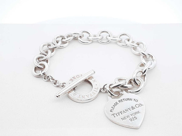 Tiffany & Co. Return To Tiffany Heart Tag 925 Bracelet 40.6g 7 Inch Fw1125erdu