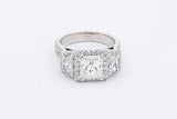 2.84cttw Diamond Ring In 14k White Gold 5.8 Grams Size 6.5 Eb1125owxzsa