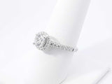 1.48 Cttw Diamond & 18k White Gold Halo Ring 3.4 Grams Size 7.5 Fw0926loxzdu