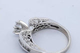0.86cttw Diamond Ring In 14k White Gold 4.4 Grams Size 4.75 Eb1025sxzde