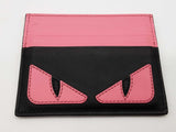 Fendi Monstro Black Pink Leather Card Holder Do1025rxde