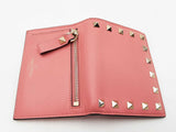 Valentino Garavani Rockstud Compact Bifold Wallet In Pink Leather Fw0926lcrdu