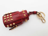 Burberry Red Patent Leather Studded Tassel Key Ring Bag Charm Do0926lxzde