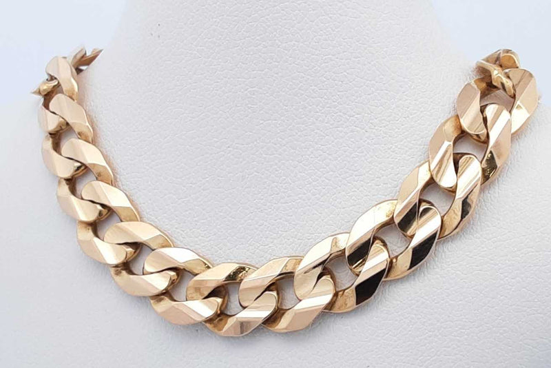 10k Yellow Gold Concave Curb Chain 49.1 Grams 22 Inch Eb1024lxxzsa