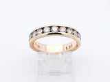 1.0 Ctw Channel-set Diamond & 14k Yellow Gold Ring 5.5 Grams Size 7 Fw0925orzdu