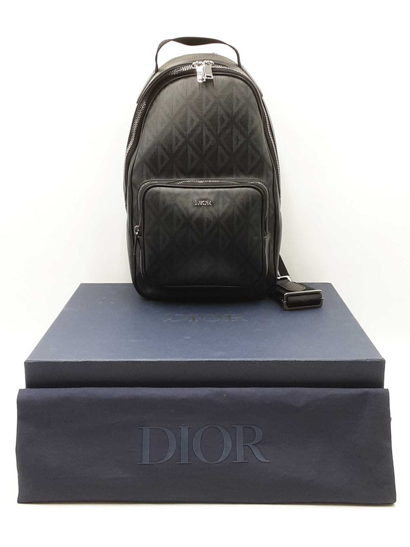 Christian Dior Mini Rider Sling Backpack In Diamond Coated Canvas Fw1124lozxdu
