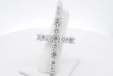 9.0cttw Diamond Cross Pendant In 14k White Gold 17.8 Grams Eb0726ixxzsa