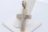 10k Yellow Gold Diamond Cross Pendant 4.4 Grams Eb0226oxzde